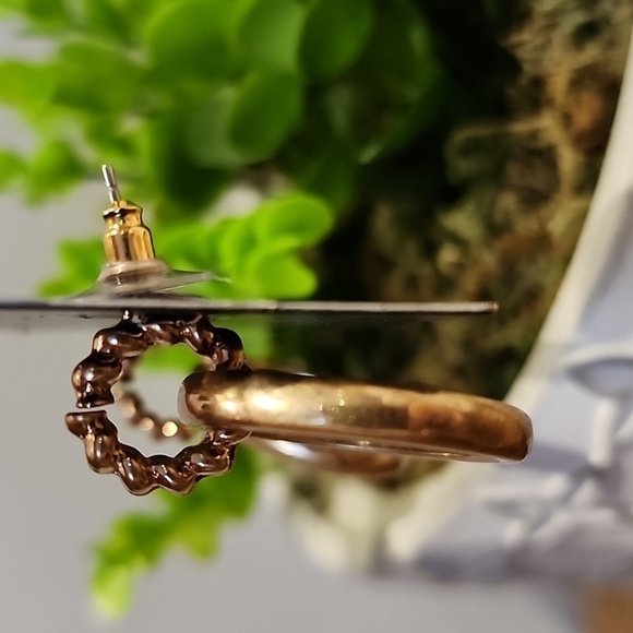 Torrid - Double Hoop Earring in Gold​​​​ - Picture 4 of 7